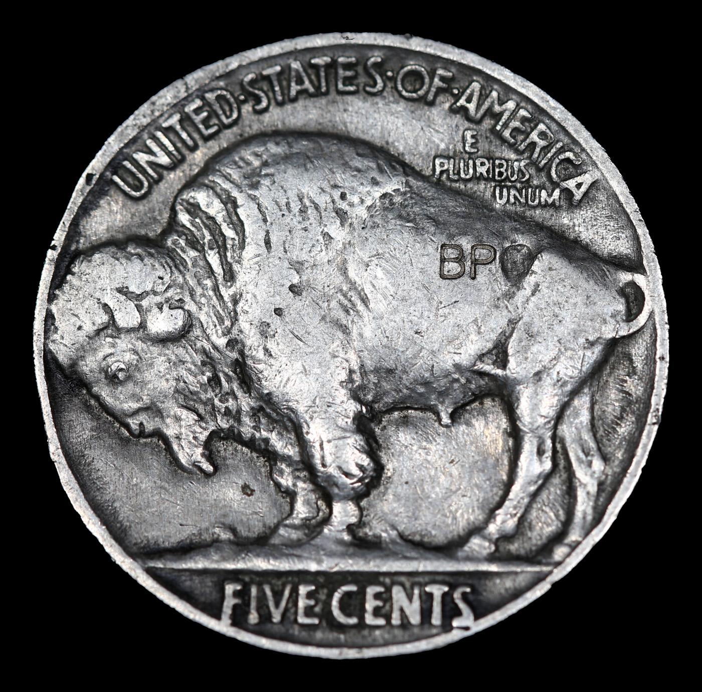 1936-p Hobo Buffalo Nickel 5c Grades Hand Carved