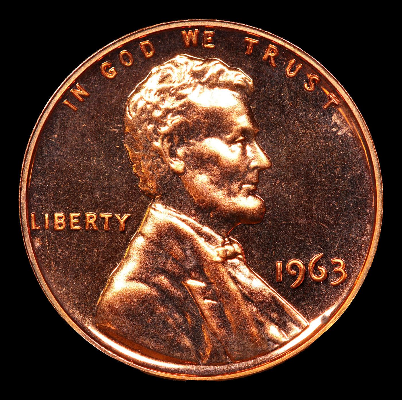 Proof 1963 Lincoln Cent TOP POP! 1c Graded pr69 rd CAM BY SEGS