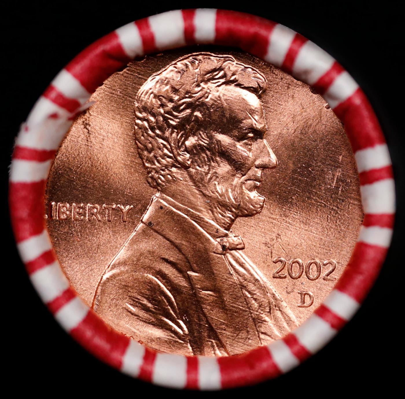 THIS AUCTION ONLY! BU Shotgun Lincoln 1c roll, 2002-d 50 pcs Plus THREE bonus random date BU roll! B