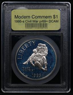 Proof 1995-s Civil War Modern Commem Dollar 1 Graded GEM++ Proof Deep Cameo By USCG