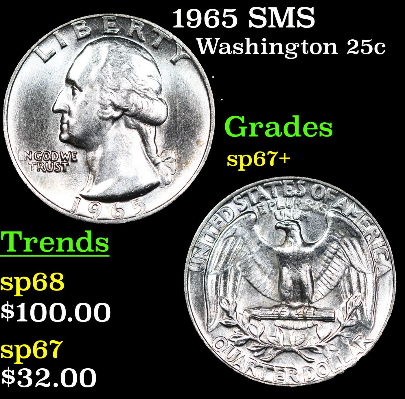 1965 SMS Washington Quarter 25c Grades .