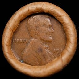Lincoln Wheat Cent 1c Mixed Roll Orig Brandt McDonalds Wrapper, 1918-d end, Wheat other end