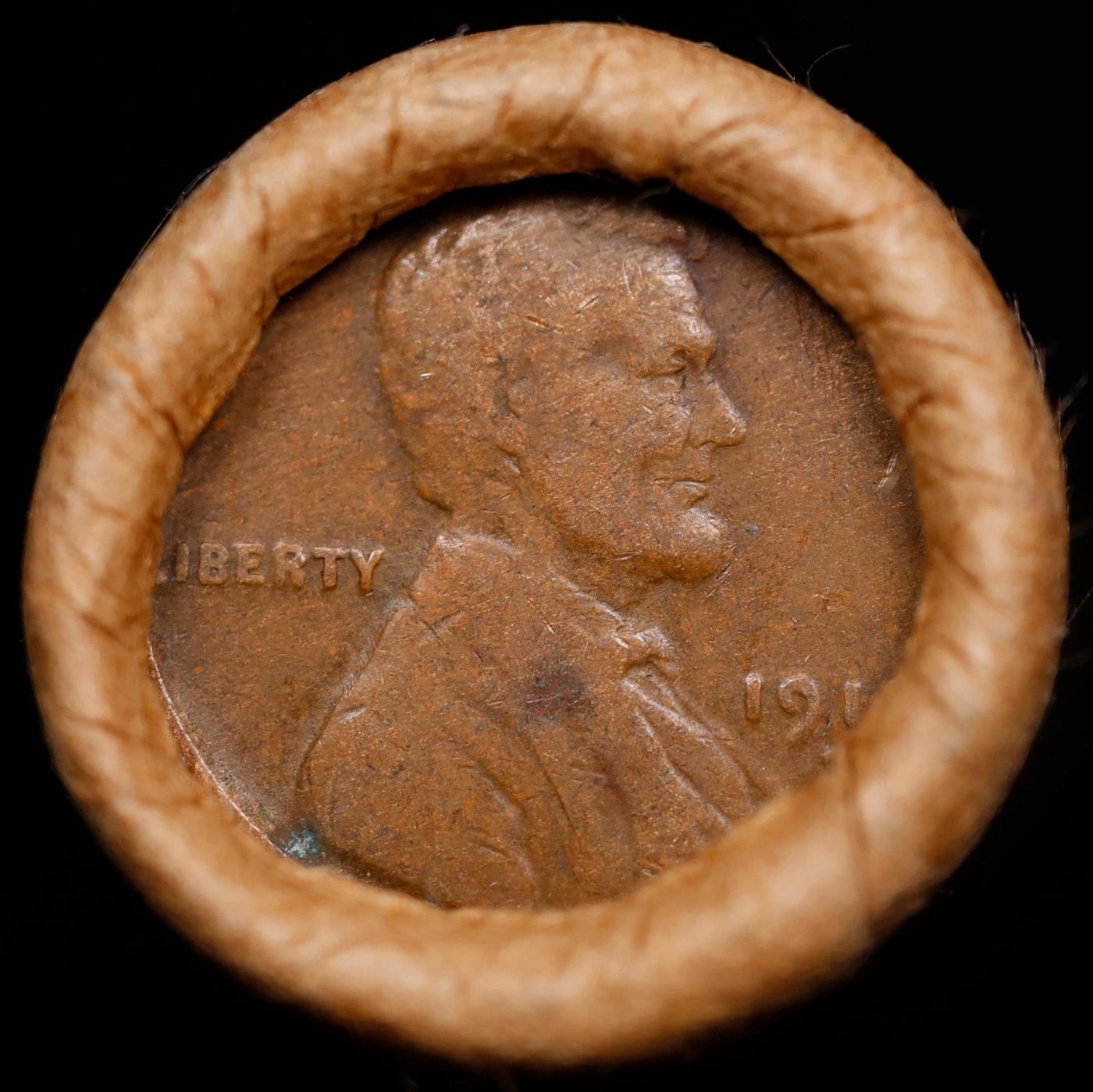 Lincoln Wheat Cent 1c Mixed Roll Orig Brandt McDonalds Wrapper, 1918-d end, Wheat other end
