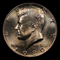 1980-d Kennedy Half Dollar 50c Grades GEM+ Unc