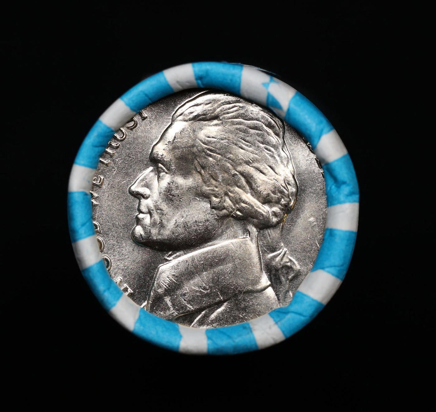 BU Shotgun Jefferson 5c roll, 1974-p 40 pcs Bank $2 Nickel Wrapper