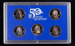 1999 United States Mint Proof Quarters 5 pc set No Outer Box