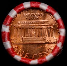 THIS AUCTION ONLY! BU Shotgun Lincoln 1c roll, 1979-d 50 pcs Plus FIVE bonus random date BU roll! Ba