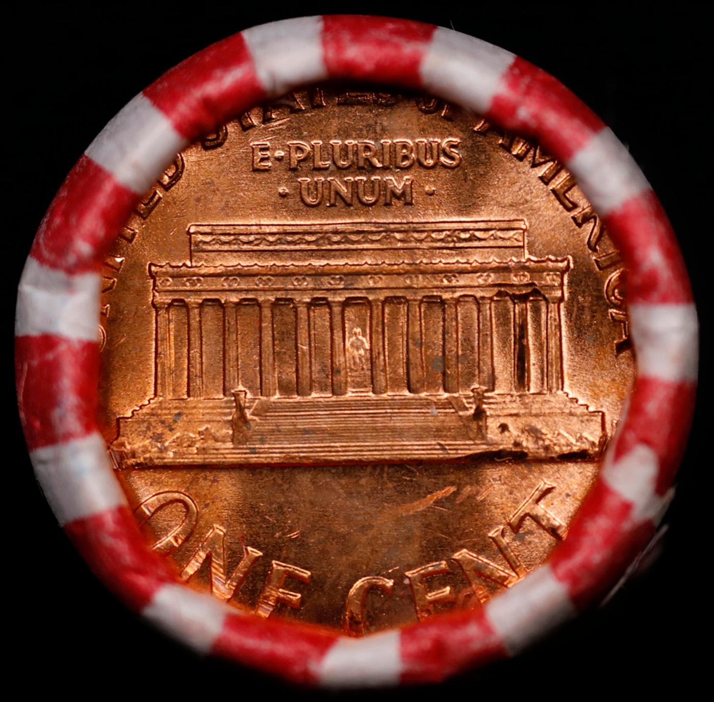 THIS AUCTION ONLY! BU Shotgun Lincoln 1c roll, 1979-d 50 pcs Plus FIVE bonus random date BU roll! Ba