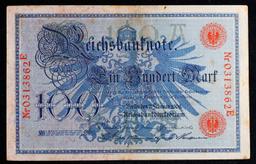 1908 Germany (Empire) 100 Marks Banknote P# 33a Grades vf++
