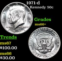 1971-d Kennedy Half Dollar 50c Grades GEM++ Unc