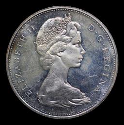 1965 Small Beads, Pointed 5 Canada Dollar 1 Grades Choice Unc