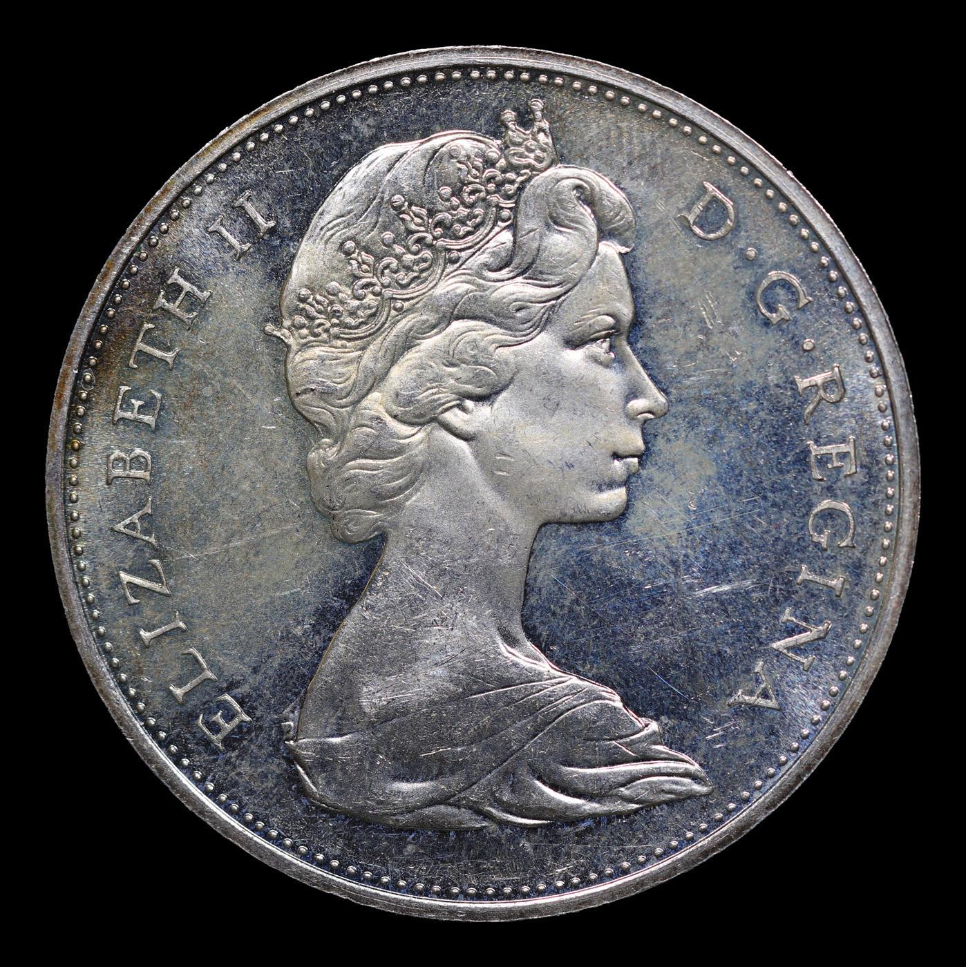 1965 Small Beads, Pointed 5 Canada Dollar 1 Grades Choice Unc