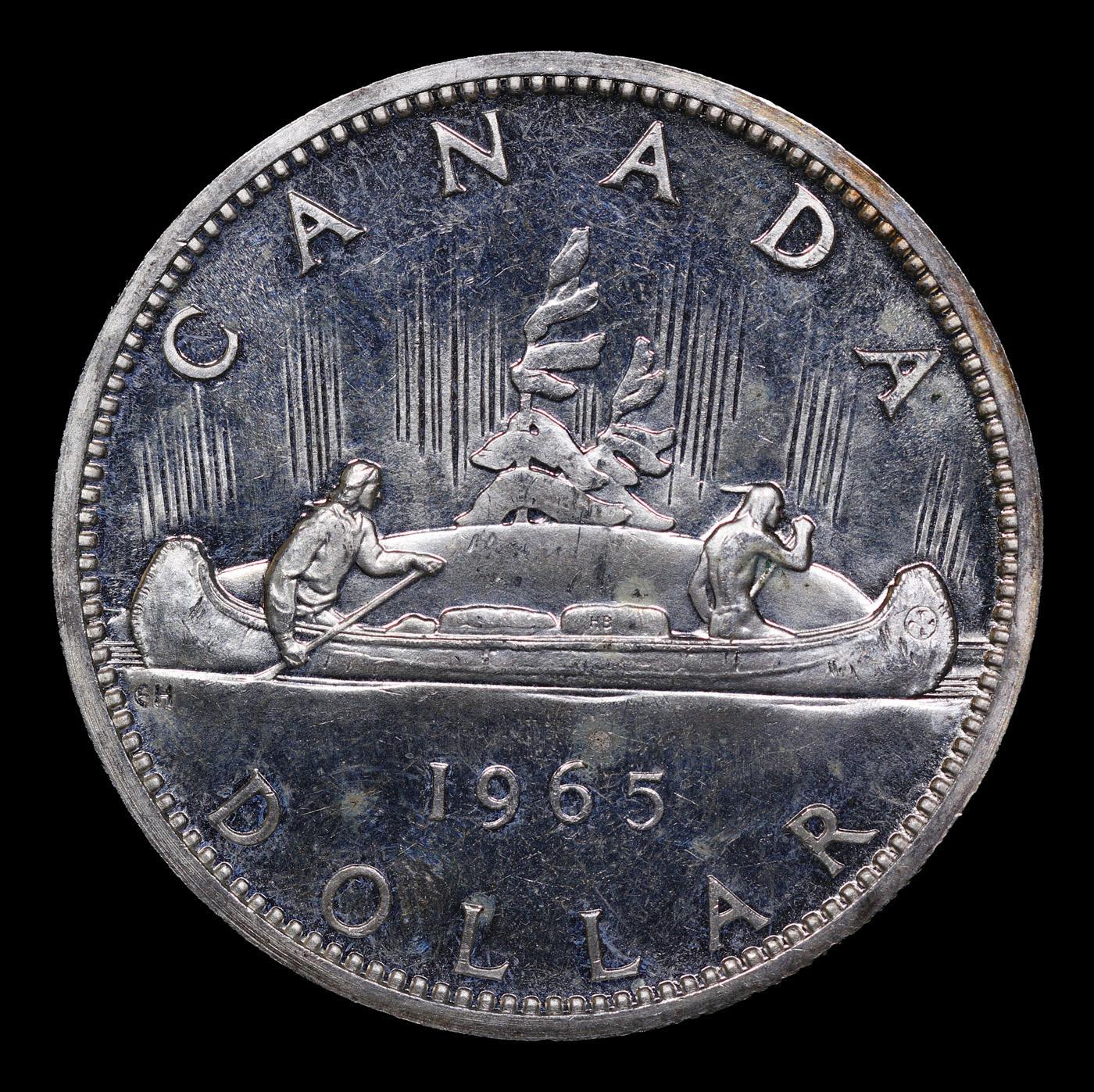 1965 Small Beads, Pointed 5 Canada Dollar 1 Grades Choice Unc