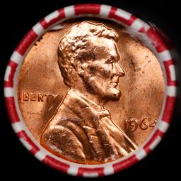 THIS AUCTION ONLY! BU Shotgun Lincoln 1c roll, 1964-p 50 pcs Plus THREE bonus random date BU roll! B