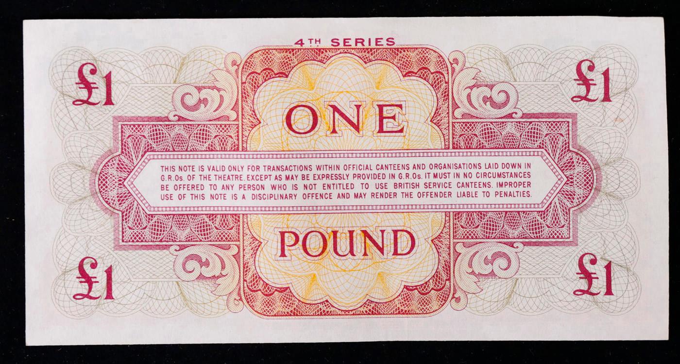 1962 ND 4th Series British Armed Forces 1 Pound Special Voucher P# M36a Grades Choice AU/BU Slider