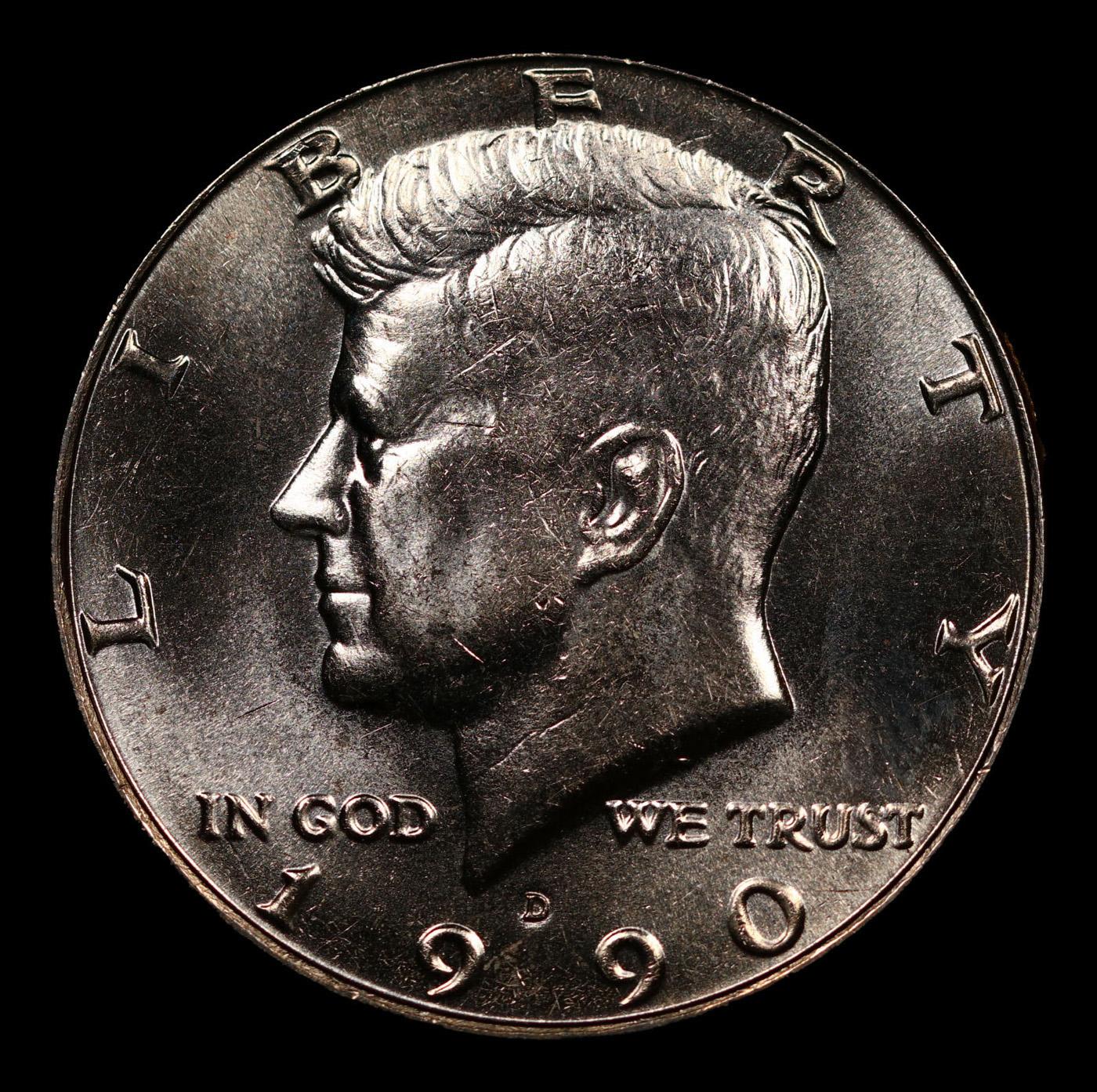 1990-d Kennedy Half Dollar 50c Grades GEM+ Unc