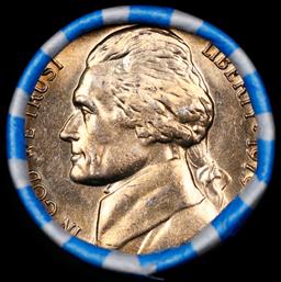BU Shotgun Jefferson 5c roll, 1979-p 40 pcs Bank $2 Nickel Wrapper