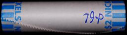 BU Shotgun Jefferson 5c roll, 1979-p 40 pcs Bank $2 Nickel Wrapper