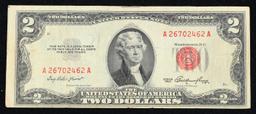 1953 $2 Red Seal United States Note Grades vf++
