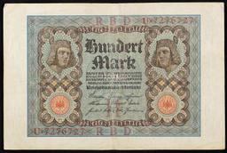 1920 Germany 100 Marks Banknote P# 69a Grades vf+