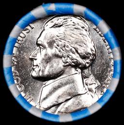 BU Shotgun Jefferson 5c roll, 1987-d 40 pcs Bank $2 Nickel Wrapper