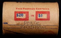 High Value! - Covered End Roll - Marked " Peace Exceptional" - Weight shows x20 Coins (FC)