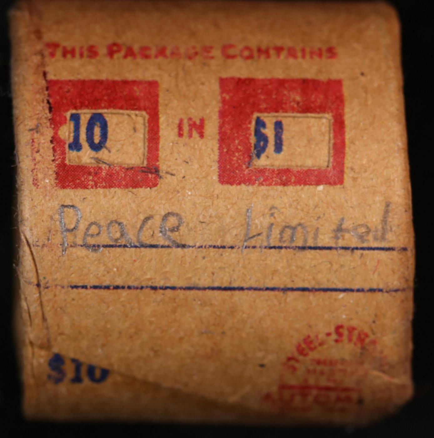 *Uncovered Hoard* - Covered End Roll - Marked "Peace Limited" - Weight shows x10 Coins (FC)