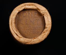 Lincoln Wheat Cent 1c Mixed Roll Orig Brandt McDonalds Wrapper, 1918-s end, Wheat other end