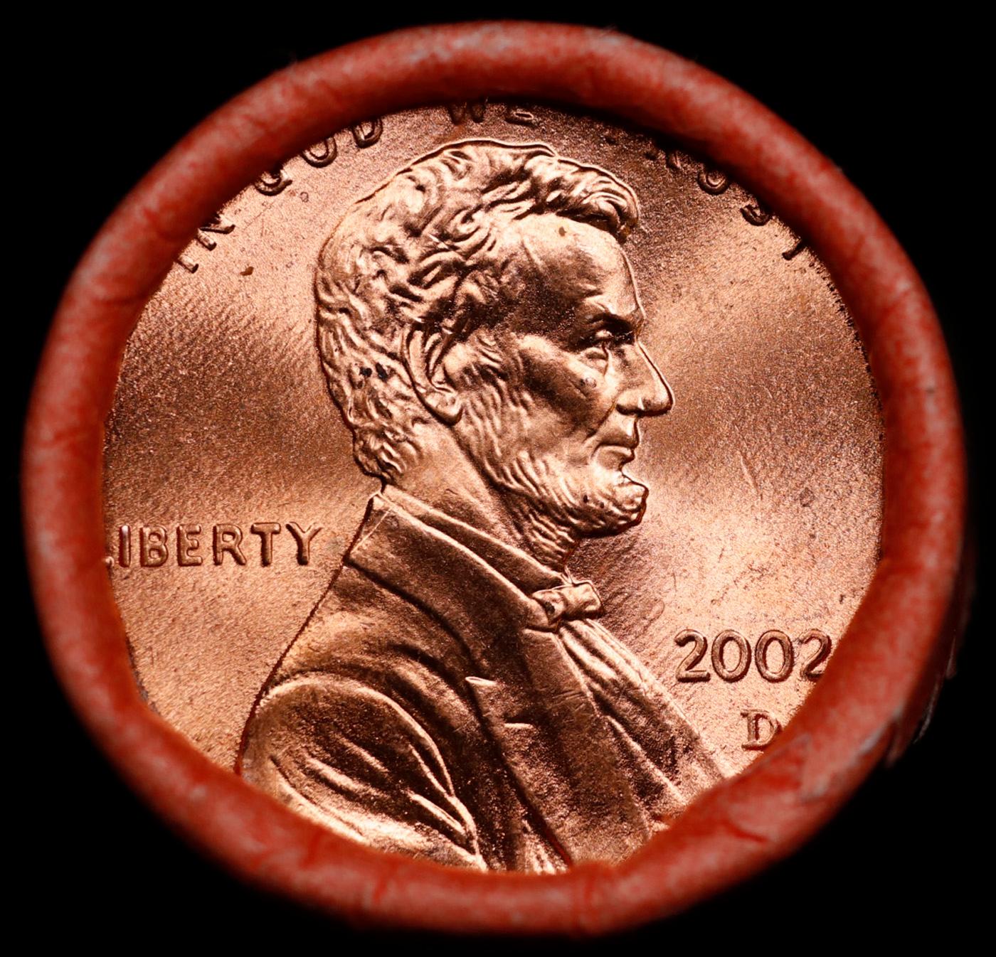 THIS AUCTION ONLY! BU Shotgun Lincoln 1c roll, 2002-d 50 pcs Plus one bonus random date BU roll! Ban