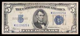 1934C $5 Blue Seal Silver Certificate Grades vf++