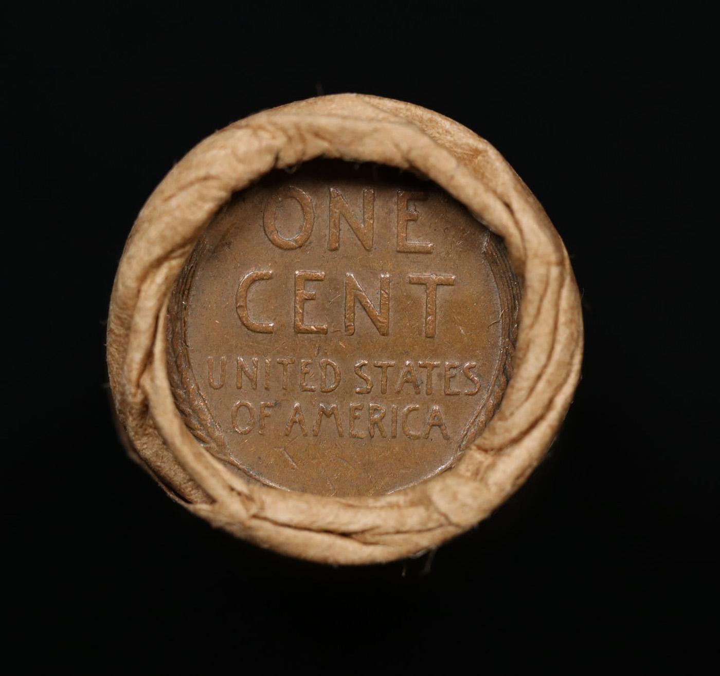 Lincoln Wheat Cent 1c Mixed Roll Orig Brandt McDonalds Wrapper, 1925-s end, Wheat other end