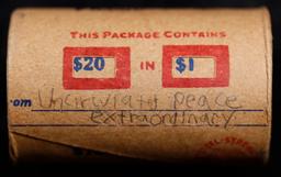 High Value! - Covered End Roll - Marked "Unc Peace Extraordinary" - Weight shows x20 Coins (FC)