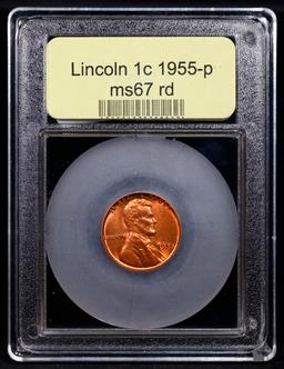 ***Auction Highlight*** 1955-p Lincoln Cent Near Top Pop! 1c Graded GEM++ Unc RD By USCG (fc)