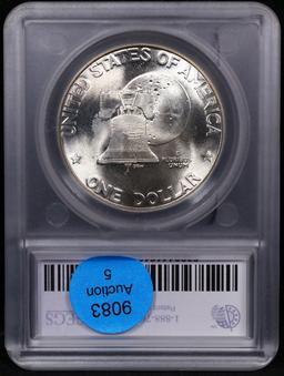 ***Auction Highlight*** 1976-s Silver Eisenhower Dollar Near TOP POP! 1 Graded ms68+ BY SEGS (fc)