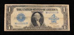 1923 $1 large size Blue Seal Silver Certificate Grades vf+ Signatures Speelman/White