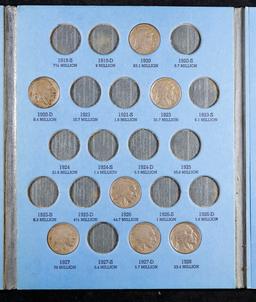 Partial Buffalo 5c Whitman Album, 1913-1938 25 coins in Total