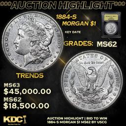 ***Auction Highlight*** 1884-s Morgan Dollar $1 Graded Select Unc By USCG (fc)