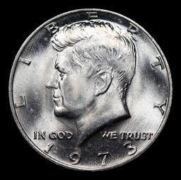 ***Auction Highlight*** 1973-d Kennedy Half Dollar Near Top Pop! 50c Graded ms67+ By SEGS (fc)