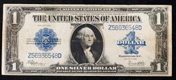 1923 $1 large size Blue Seal Silver Certificate Grades Select AU Signatures Speelman/White