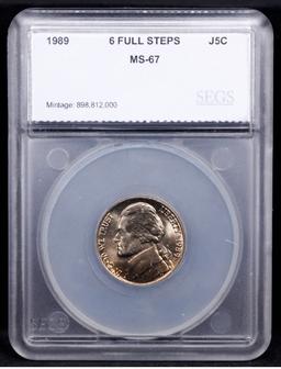 ***Auction Highlight*** 1989-p Jefferson Nickel Near TOP POP! 5c Graded ms66 5fs BY SEGS (fc)