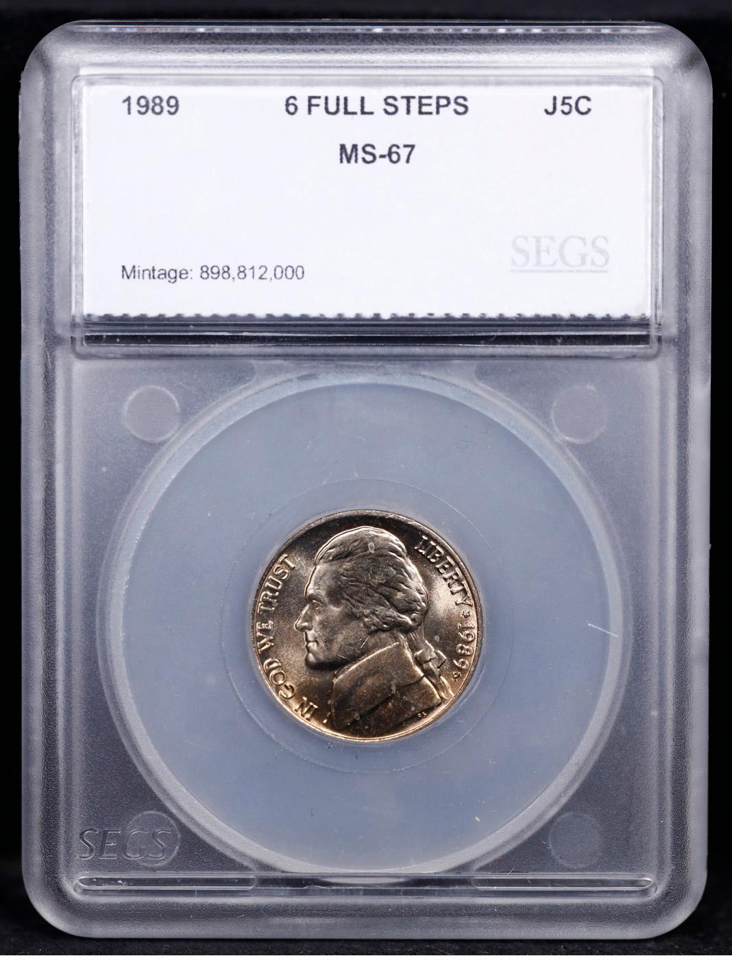 ***Auction Highlight*** 1989-p Jefferson Nickel Near TOP POP! 5c Graded ms66 5fs BY SEGS (fc)