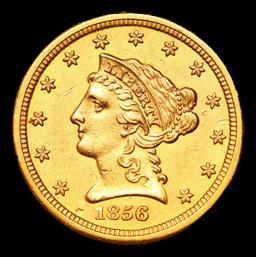 ***Auction Highlight*** 1856-s Gold Liberty Quarter Eagle $2 1/2 Graded ms62 By SEGS (fc)