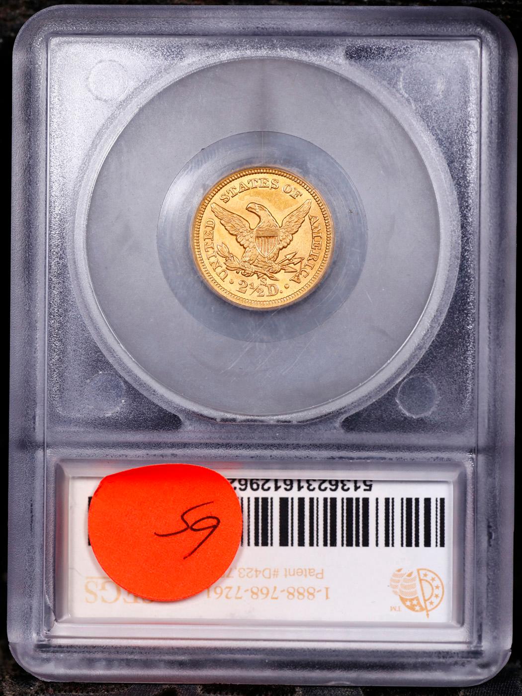 ***Auction Highlight*** 1856-s Gold Liberty Quarter Eagle $2 1/2 Graded ms62 By SEGS (fc)