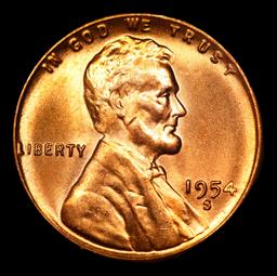 1954-s Lincoln Cent 1c Grades GEM++ Unc RD