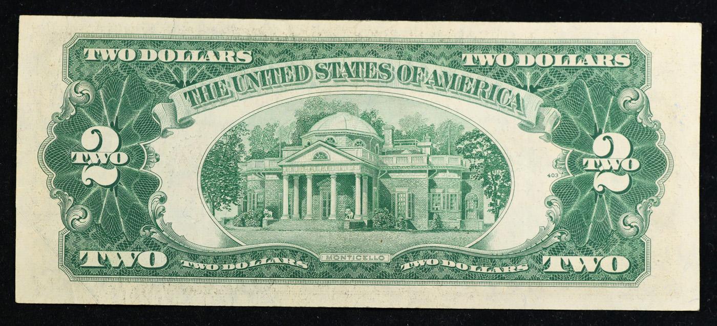 1953B $2 Red Seal United States Note Grades Select AU