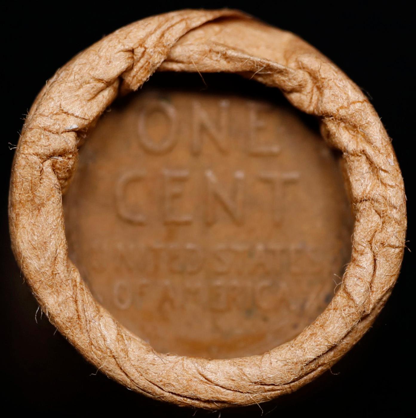 Lincoln Wheat Cent 1c Mixed Roll Orig Brandt McDonalds Wrapper, 1917-p end, Wheat other end