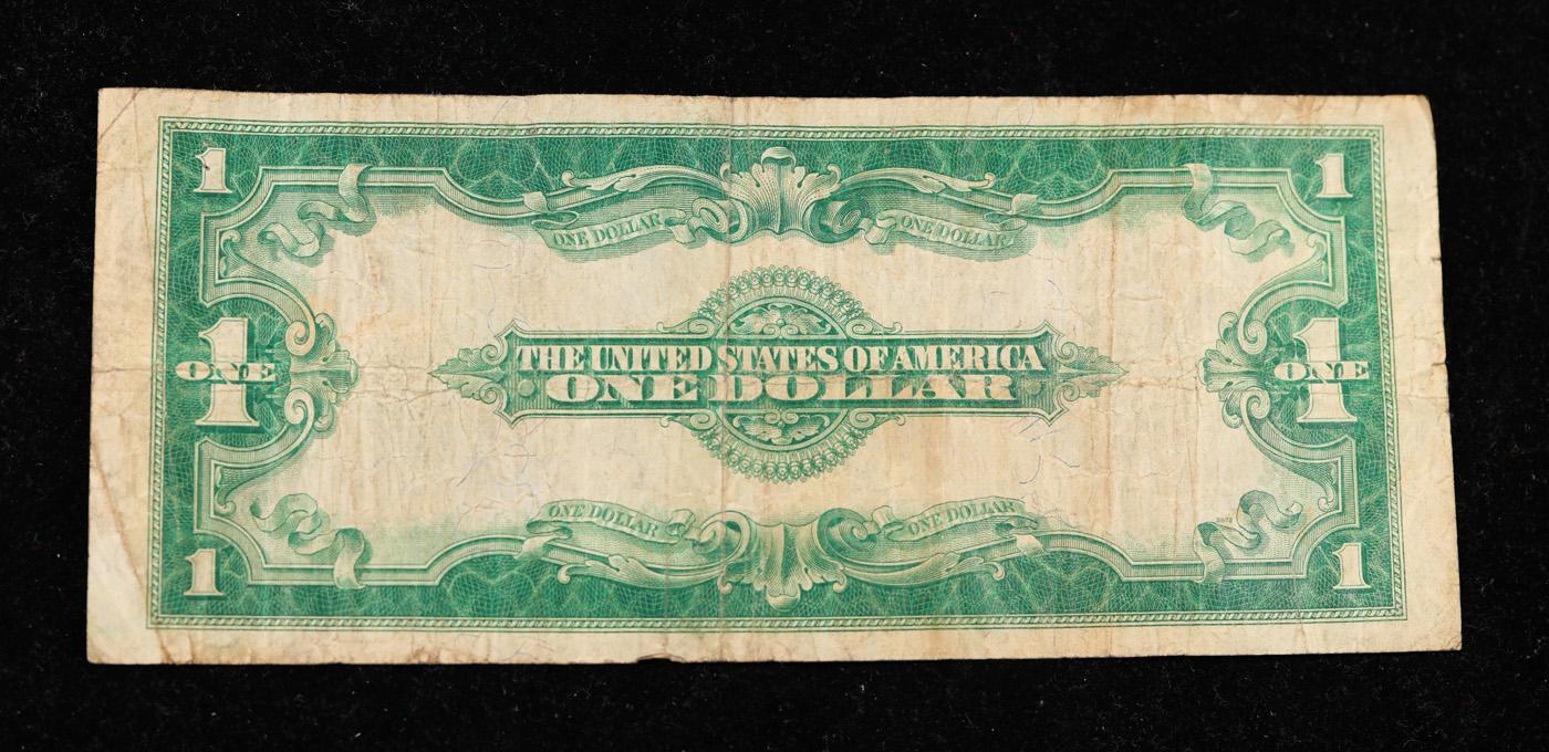 1923 $1 large size Blue Seal Silver Certificate Grades vf+ Signatures Speelman/White