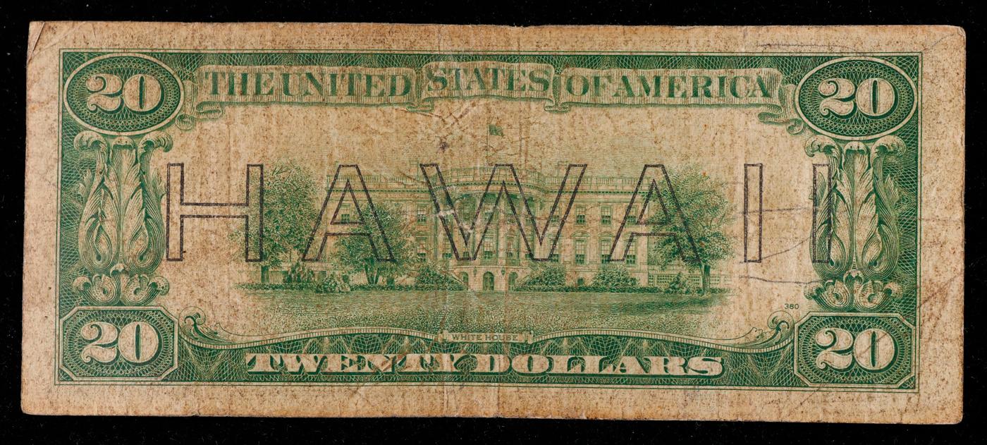 1934A $10 FRN Hawaii WWII Emergency Currency Grades vf++