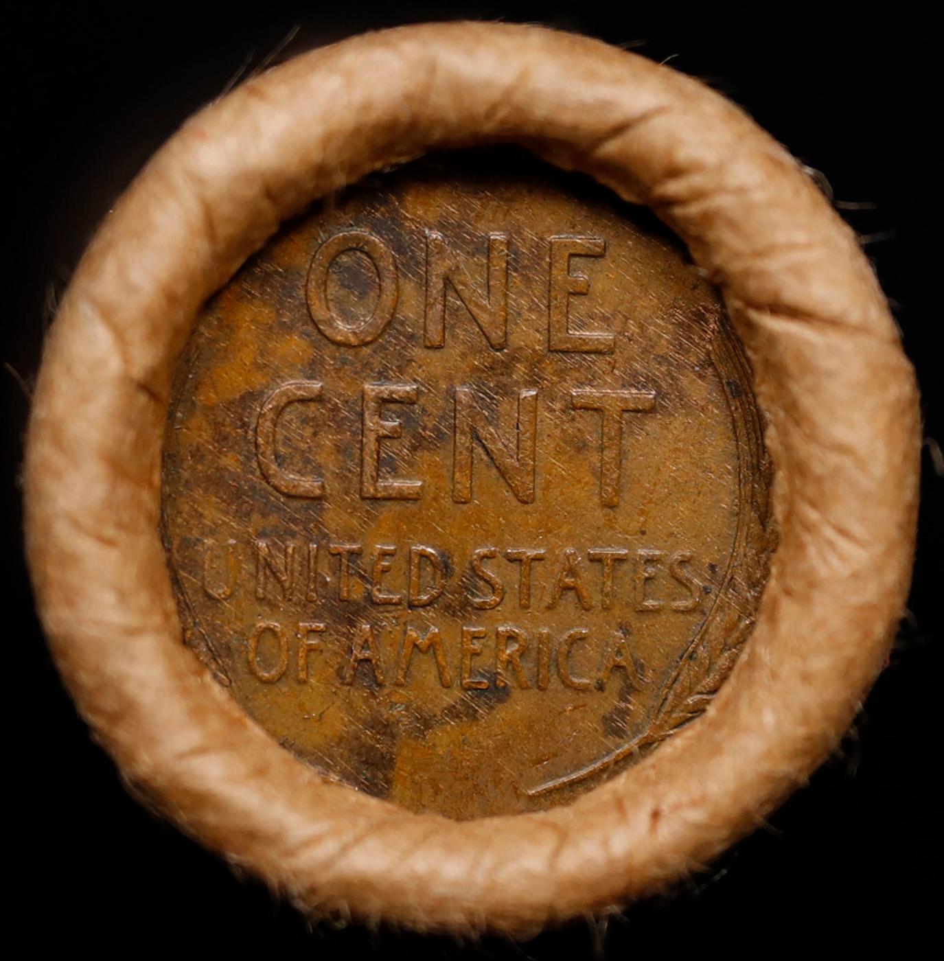 Lincoln Wheat Cent 1c Mixed Roll Orig Brandt McDonalds Wrapper, 1910-p end, Wheat other end