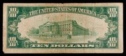 1934A $10 Silver Certificate North Africa WWII Emergency Currency Grades vf++